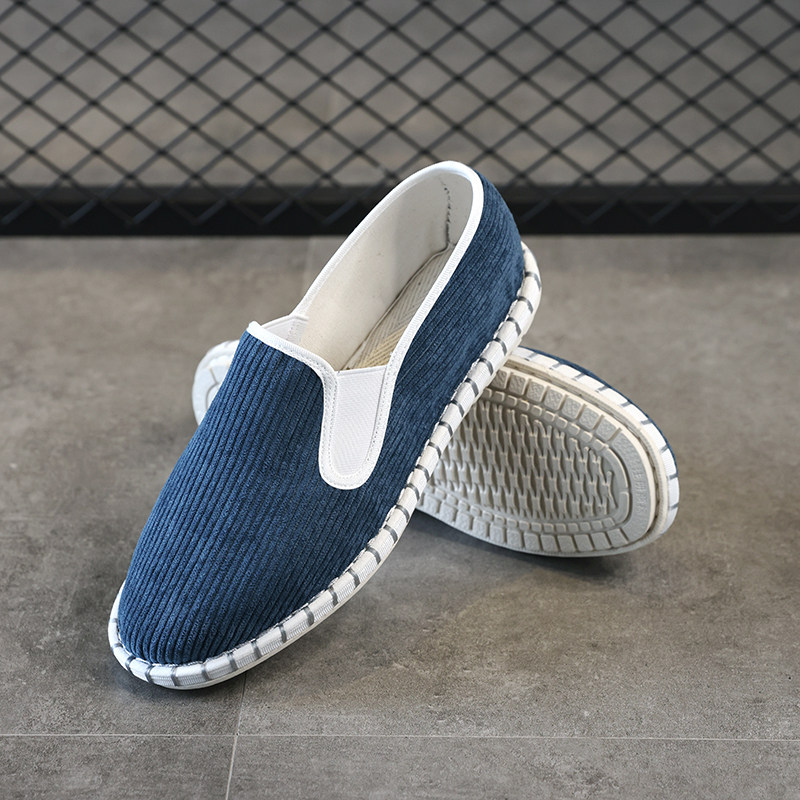 老北京布鞋男灯芯绒透气软底防滑耐磨懒人一脚蹬新款春夏百搭休闲,流行男鞋,布鞋,淘宝优惠券,粉丝福利购,淘宝优惠卷