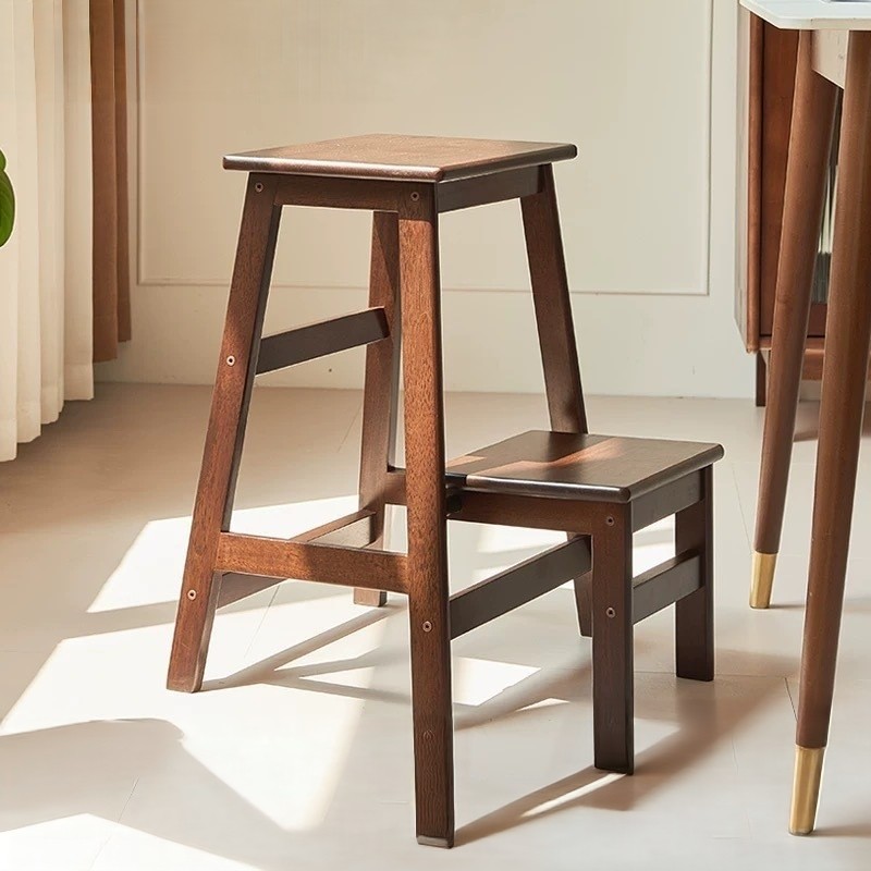 实木梯凳两用可折叠两步梯子