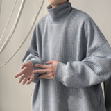 半高领堆堆领肌理面料打底衫卫衣A425-Y321-P68控78，男装T恤，电商A425