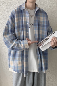 长袖格子衬衫宽松休闲衬衣 A425-C2006-P55控69图片