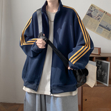 潮流三条杠外套夹克男A425-W6306-P88控118面料65%棉35%聚酯，男装夹克，电商A425