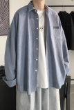 百搭长袖衬衣休闲纯色衬衫港风男士A425-C2000-P45控59，男装衬衫，电商A425