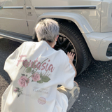 潮流花卉字母排版短袖T恤A425-T3736-P38控48面料棉，男装T恤，电商A425