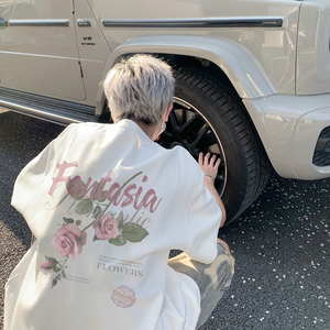 潮流花卉字母排版短袖T恤A425-T3736-P38控48面料棉,男装T恤,电商A425