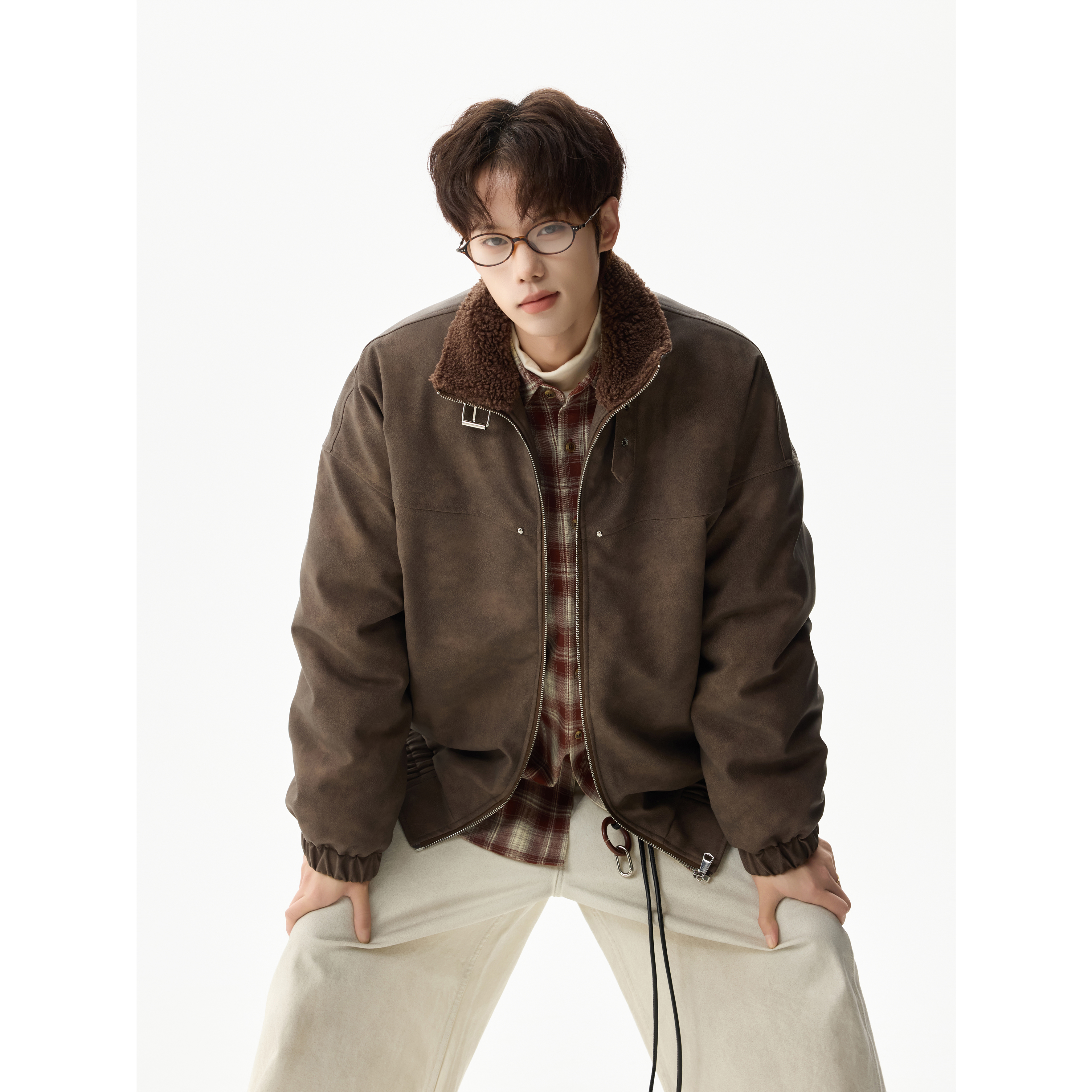 潮流皮棉衣立领外套A425-W7101-P138控178面料PU，男装棉衣，电商A425