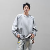 潮流百搭车明线圆领卫衣A425-Y3019-P65控88面料棉，男装卫衣，电商A425