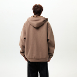 潮流呢料豹纹连帽开衫棉服外套A425-Y531-P138控188面料聚酯，男装棉衣，电商A425