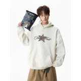 潮流星星字母排版连帽卫衣A425-Q4269-P65控78面料65%%棉35%聚酯，男装卫衣，电商A425