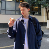 百搭简约小清新纯色长袖衬衫A425-C2779-P55控69面料棉，男装衬衫，电商A425