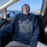 潮流字母模糊图案长袖圆领T恤A425-D3622-P38控48面料棉，男装T恤，电商A425