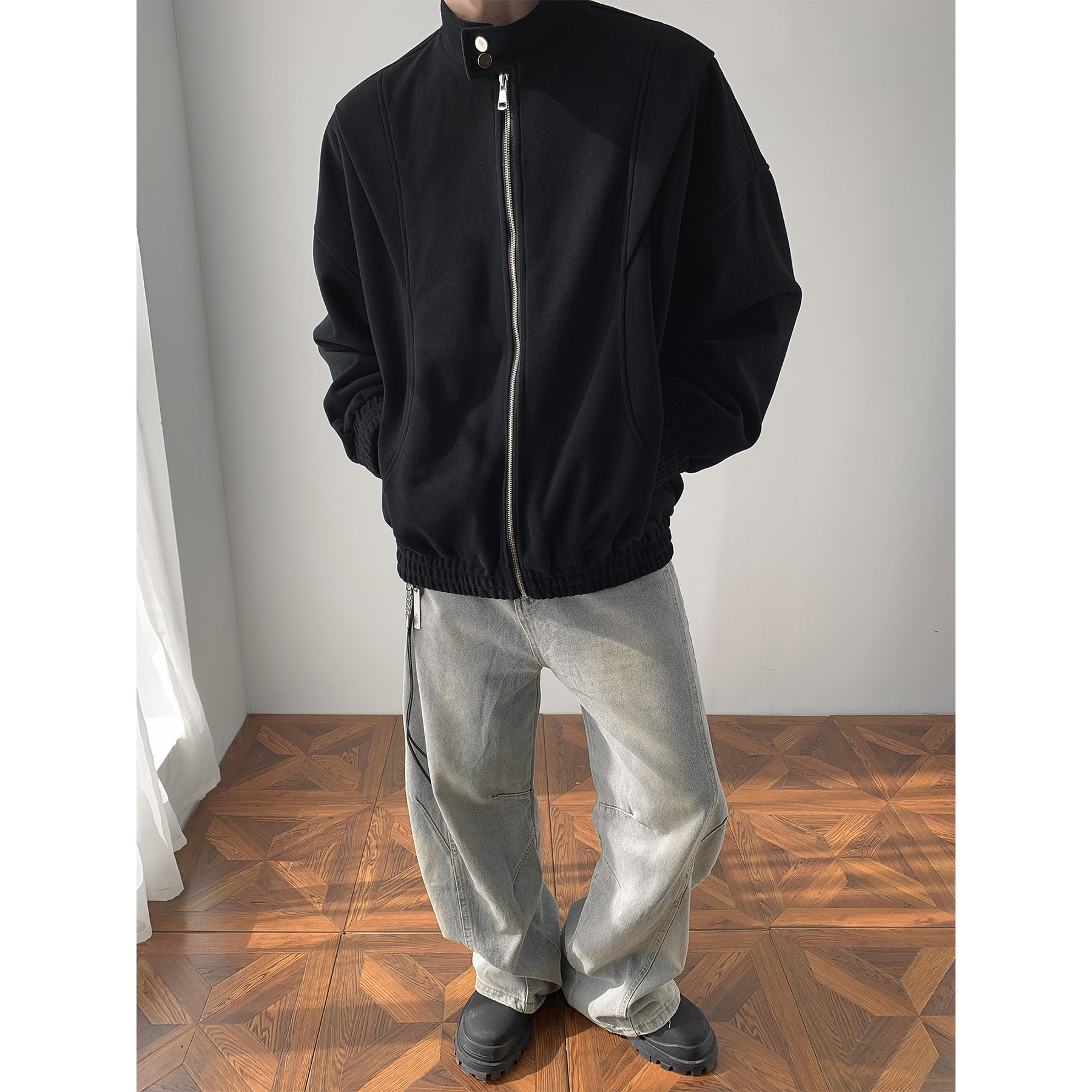 潮流结构拼接立领夹克外套A425-Y3022-P108控138面料棉,男装夹克,电商A425