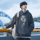 潮流模糊人影连帽卫衣A425-Q3769-P65控78面料65%棉35%聚酯，男装卫衣，电商A425