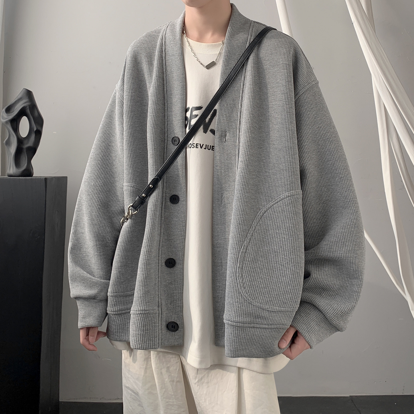 简约华夫格外套A425-W6122-P68控88面料聚酯,女装短外套,电商A425