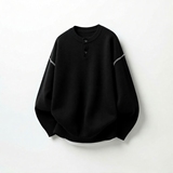 潮流手缝线圆领半门襟毛衣A425-M26650-P98控118面料聚酯，男装针织衫/毛衣，电商A425