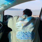 夏日油画雪山圆领短袖T恤A425-T5389-P28控39面料棉，男装T恤，电商A425
