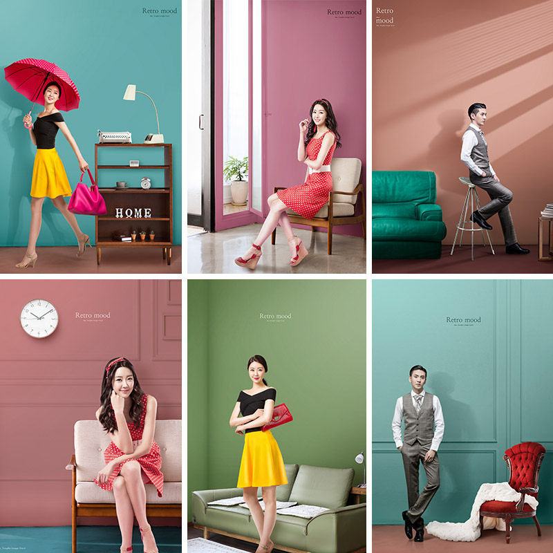 时尚复古家居装饰室内设计家具沙发海报psd分层设计素材模板92013