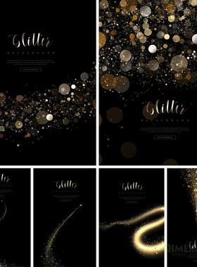 金色光效粒子化妆品影楼相册高清海报背景PSD设计元素材模板82903