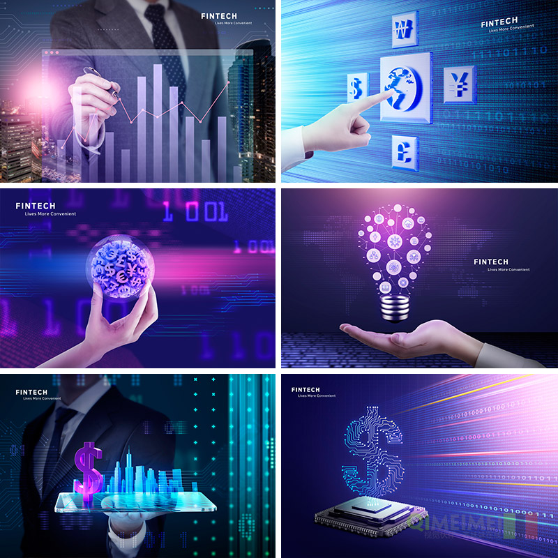 时尚未来金融科技财务经济数据海报背景psd设计素材源文件930706