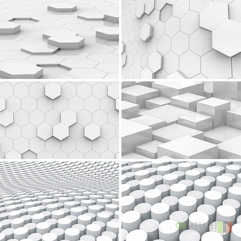 高科技感几何图形三维立体空间高清背景板PSD设计素材模板112001