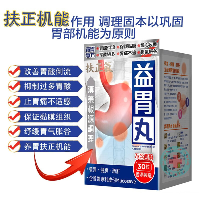 香港 扶正气 益胃丸益胃丹 胃得乐胃仙U胃胀嗳气调理肠胃酸养粉散