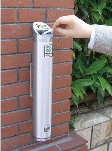 壁挂式烟灰缸酒店户外公共场所用高档航空铝质超大号挂墙烟蒂桶