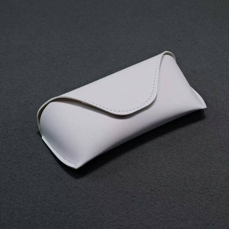 定制logo高级感白色简配眼镜盒新款磁吸翻盖便携式太阳镜收纳盒