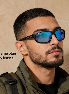 新款男士防尘骑行墨镜偏光彩膜