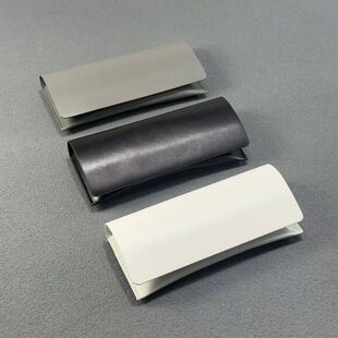 定制logo皮盒简约防压便携式墨镜近视眼镜盒磁吸翻盖太阳镜盒抗压