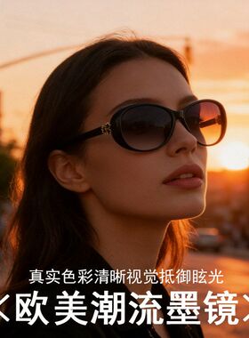 大框太阳镜欧美时尚潮流街拍防晒