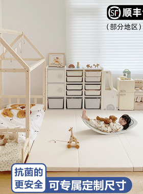 babysoul宝宝抗菌爬行垫无缝可折叠5CM厚婴儿爬爬垫儿童加厚家用
