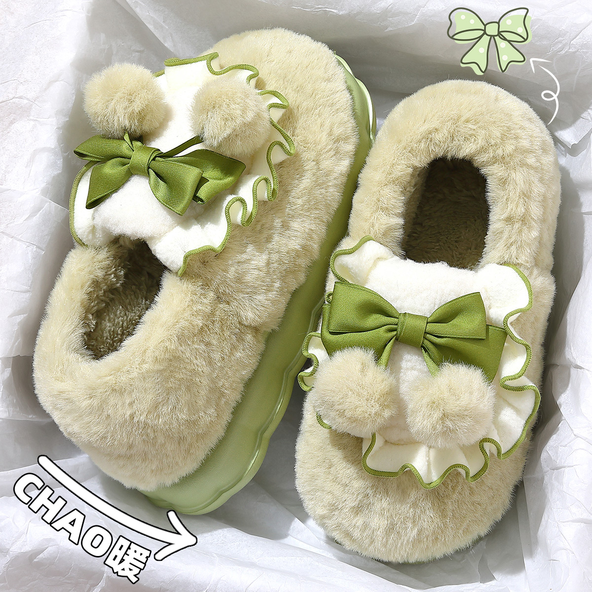 踩屎感棉拖鞋女士冬季2025新款包跟室内家居防滑厚底加绒保暖棉鞋