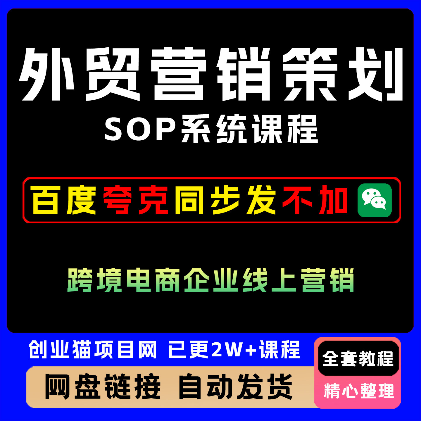 2025外贸营销策划SOP系统跨境电商企业线上营销视频精讲教学课程