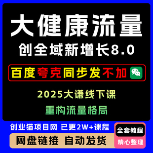 2025大谦大健康全域流量新增长8.0线下课 流量变现实战课