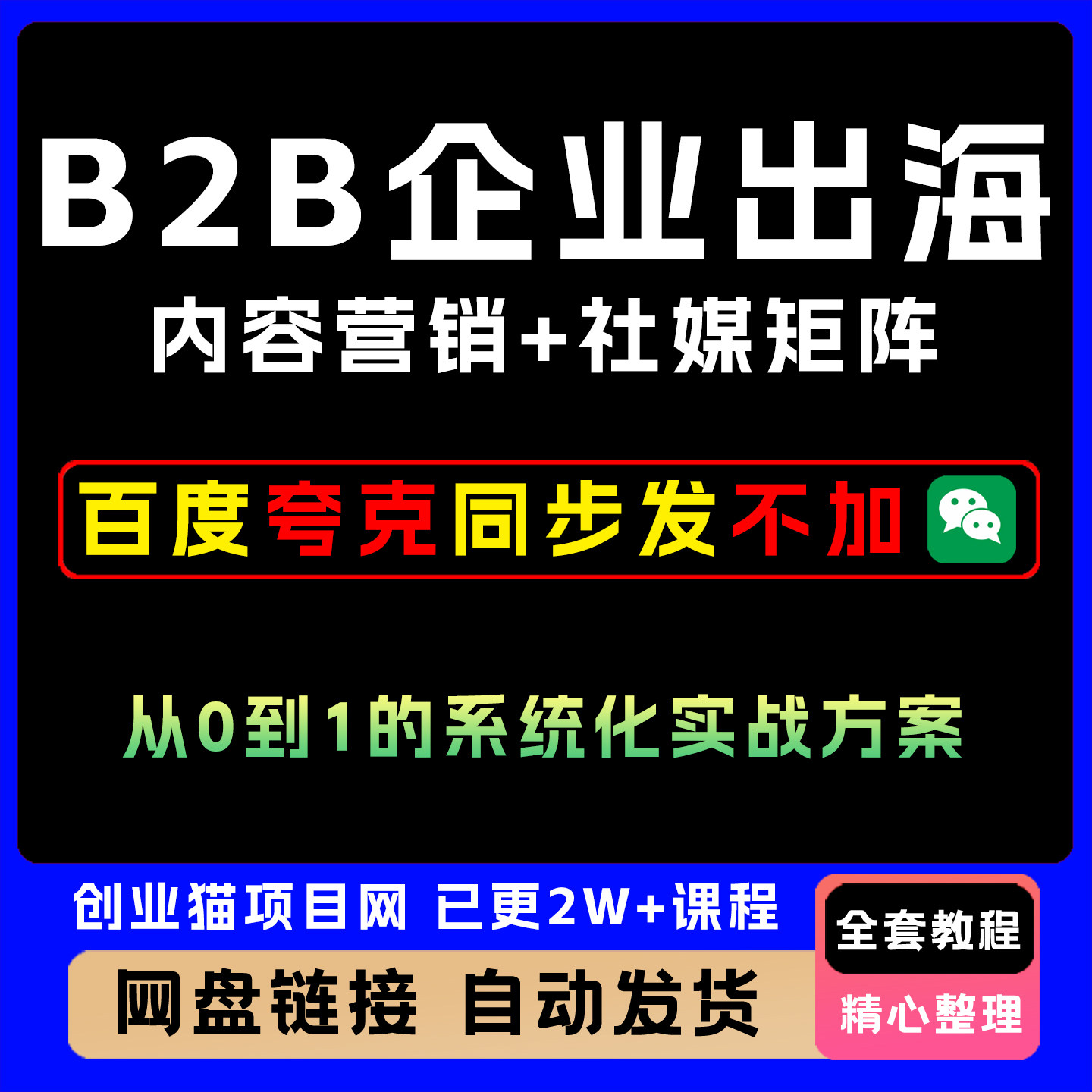 25年B2B企业出海内容营销社媒矩阵系统化实战方案视频精讲教学课