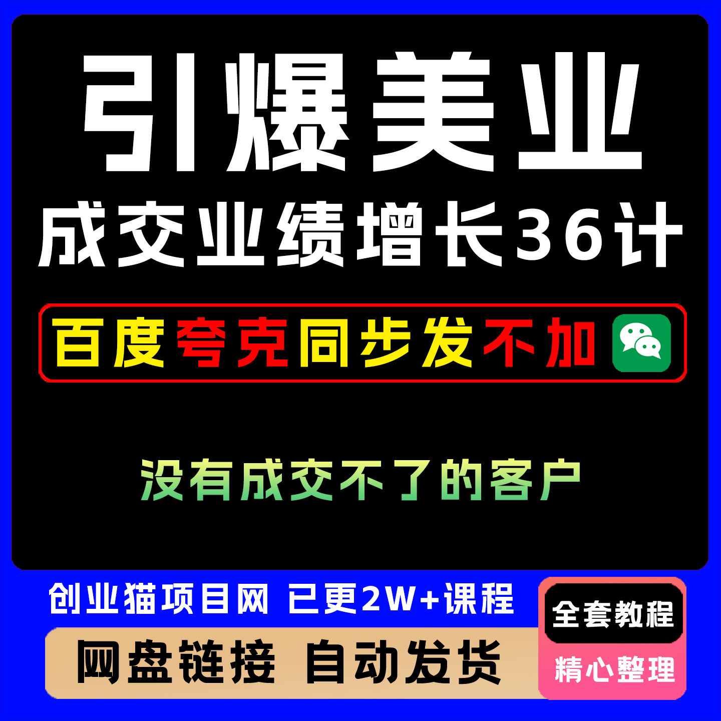 2025年引爆美业成交业绩增长36计如何变现教程黑科技视频课项目