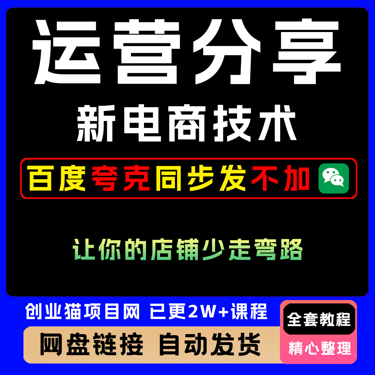 2025电商新技术每天分享让你店铺少走弯路运营视频精讲教学课