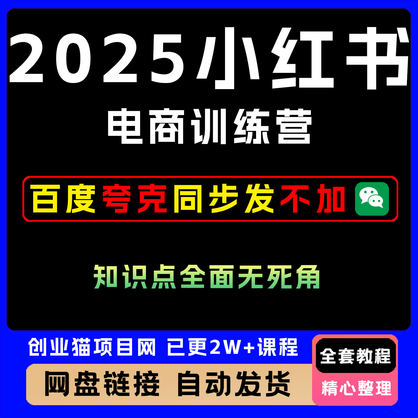 2025小红书电商训练营高阶班互联网教程营销技巧课程高品质系统课