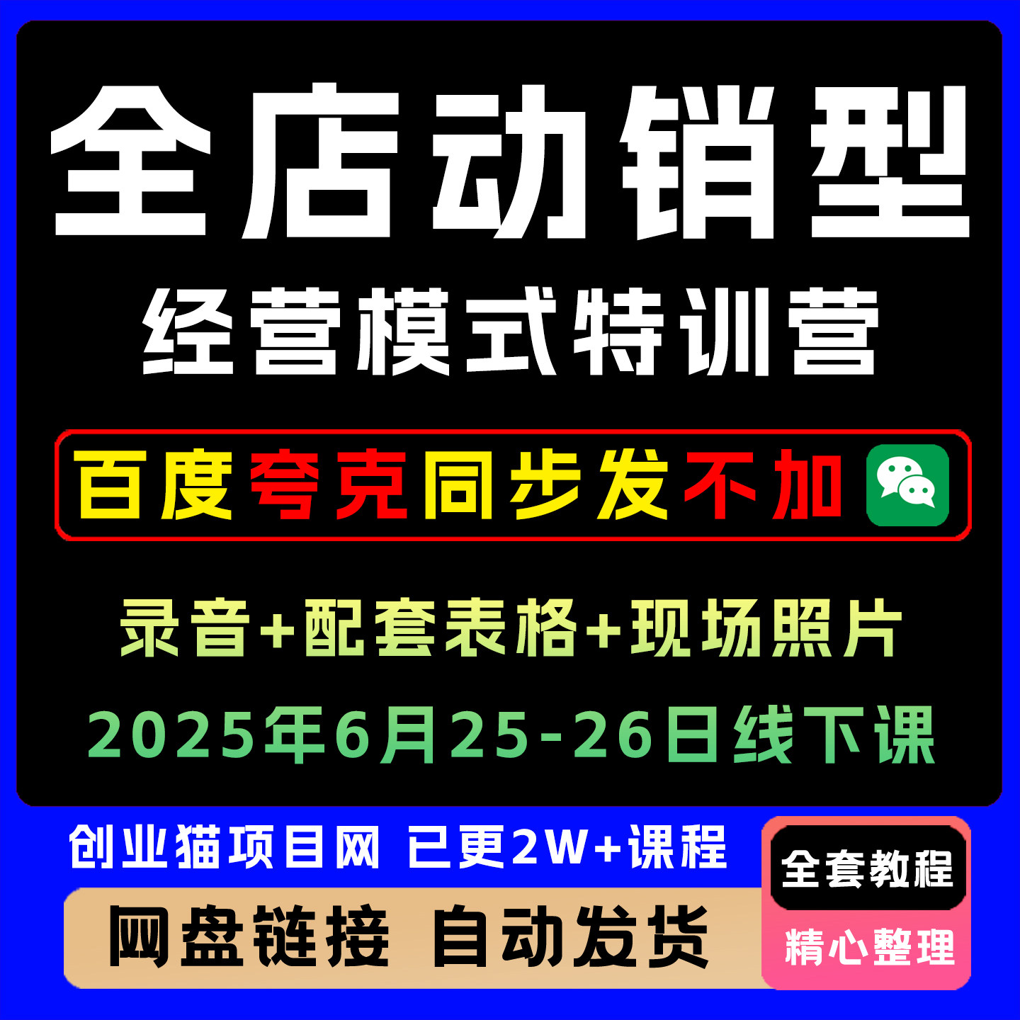 阿呆电商25年6月线下课全店动销型经营录音配套资料全流程方法论
