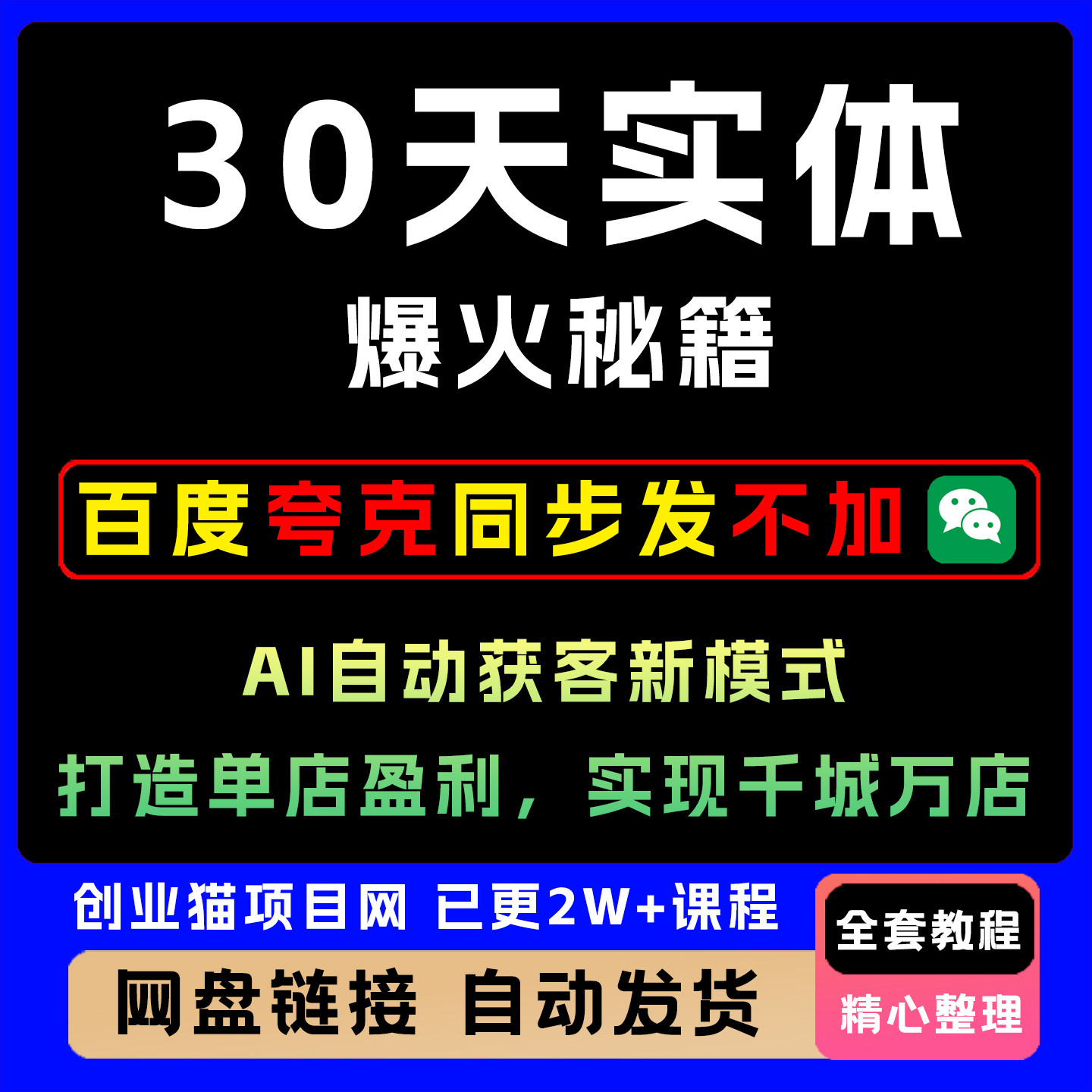 30天实体爆火秘籍，AI自动获客，打造单店盈利，实现千城万店