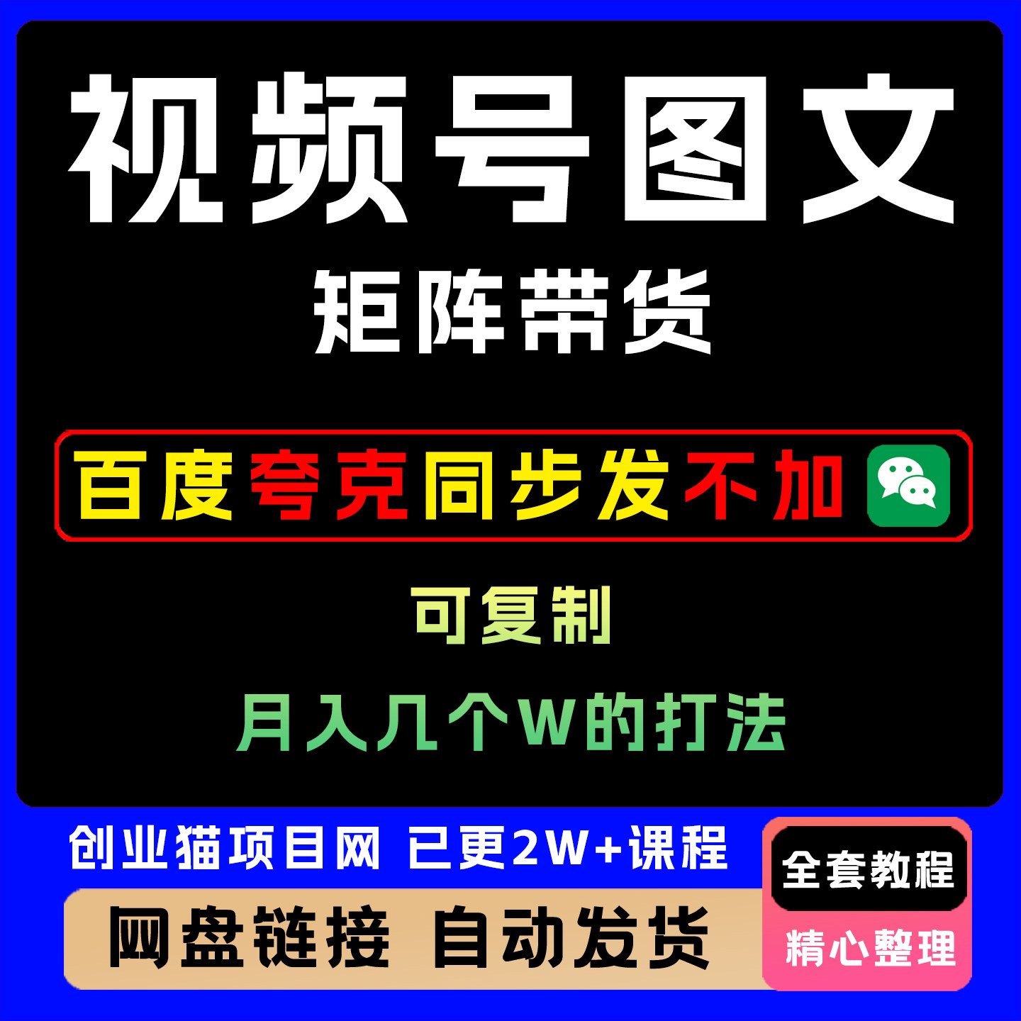 解密视频号图文矩阵带货月入几个W的打法可复制全套视频教程