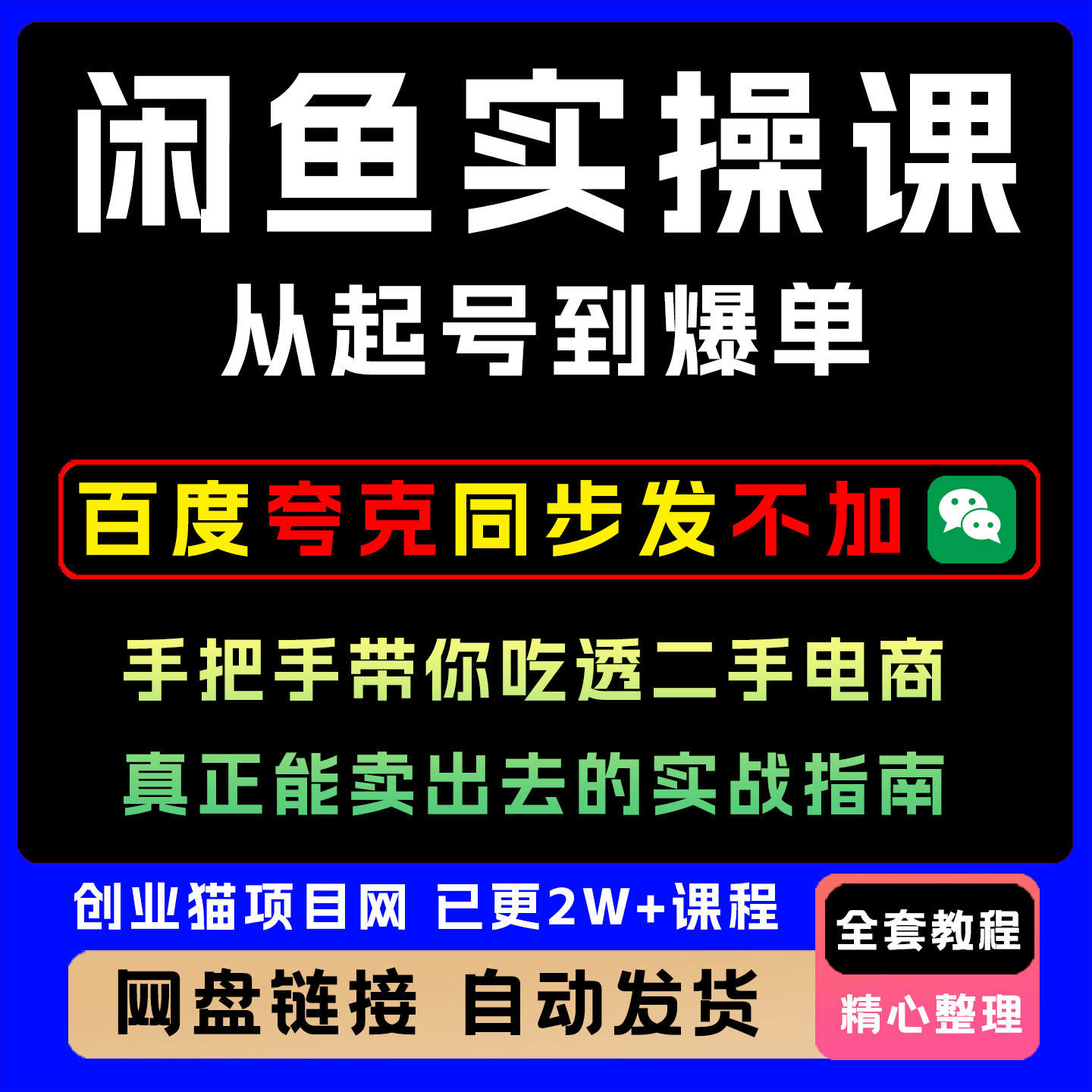 闲鱼实操课:从起号到爆单,一对一实操咸鱼运营课程创业