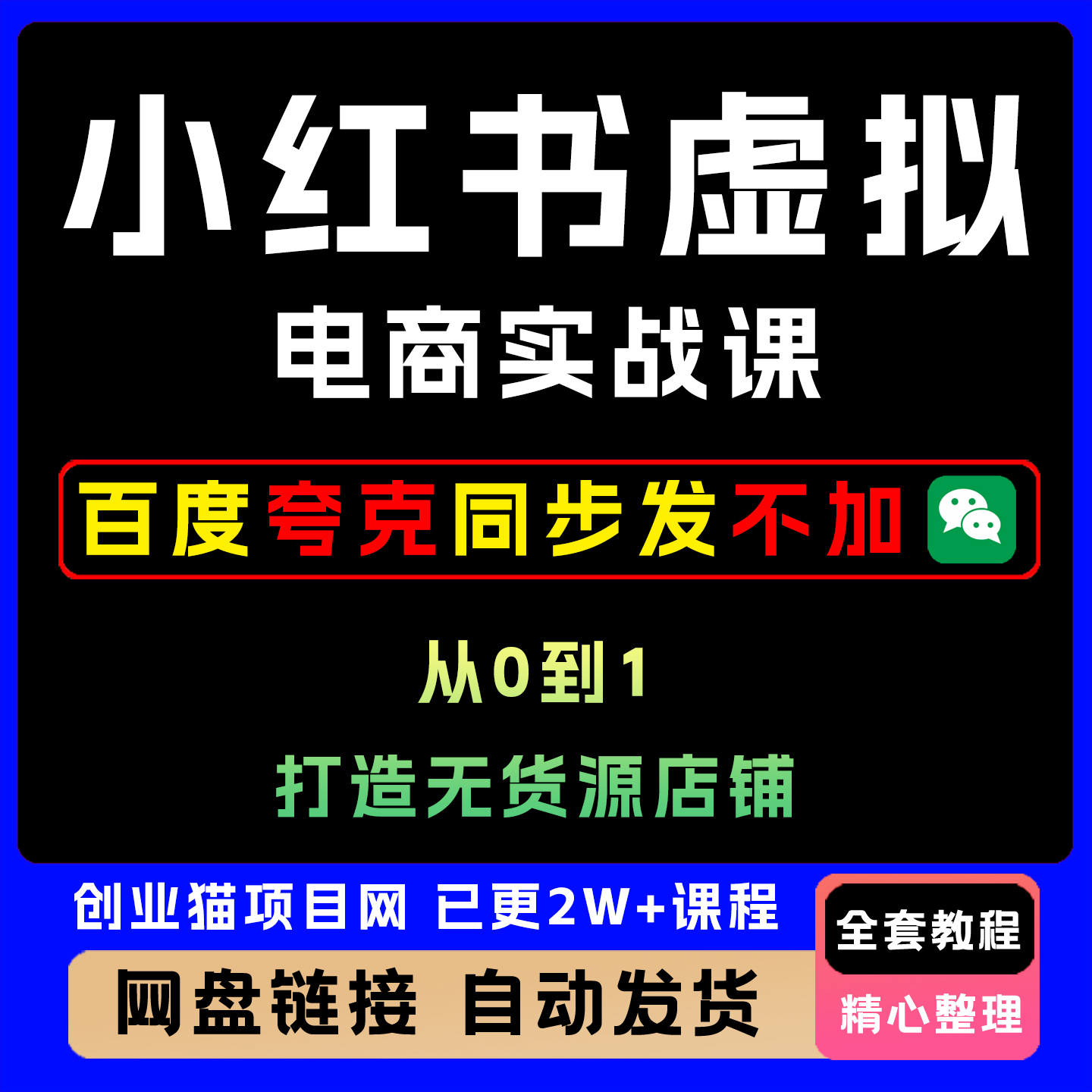 小红xhs书虚拟电商实战课，从0到1打造店铺精讲全套学习视频教程