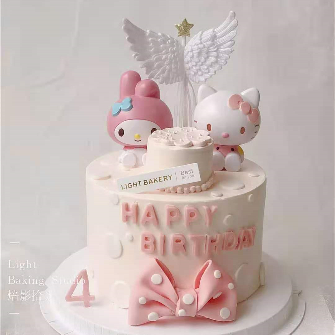 烘焙蛋糕装饰卡通KT小猫摆件