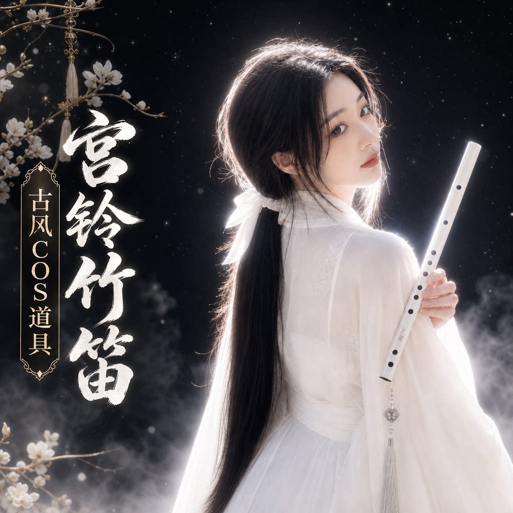 古风高颜值竹笛子仙气女生乐器横笛ef调初学者专用入门COS道具