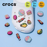 Crocs Кроксы, тапочки в стиле Crocs, розовый пончик, деликатесы