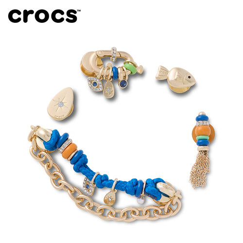 Crocs卡骆驰智必星配件洞洞鞋花 波西米亚风格串珠五件套