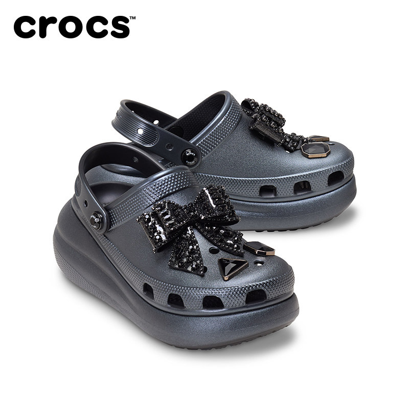 Crocs卡骆驰经典璀璨蝴蝶泡芙厚底洞洞鞋沙滩鞋凉鞋女鞋|214118