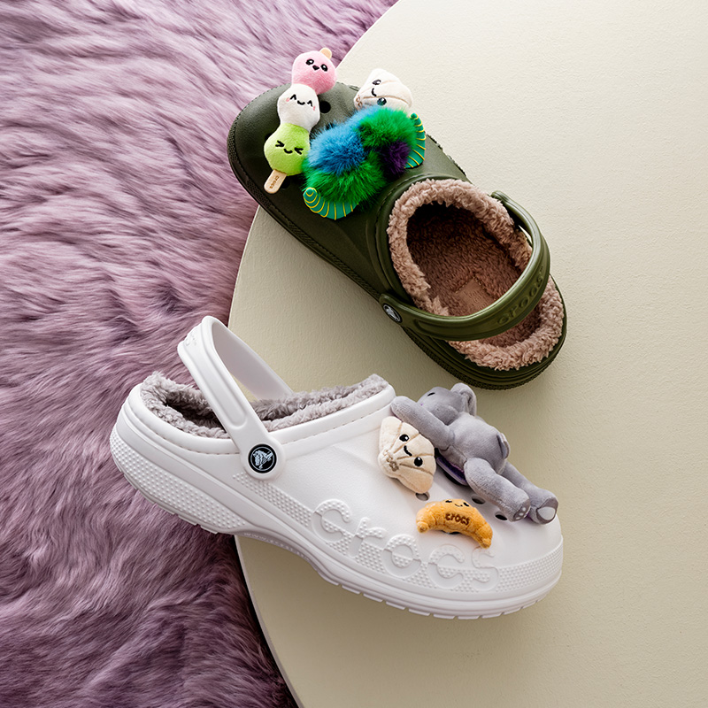 Crocs暖棉洞洞鞋卡骆驰贝雅暖棉