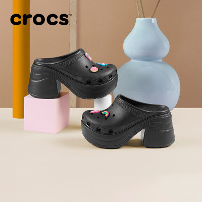 Crocs人鱼鞋洞洞鞋高跟女鞋