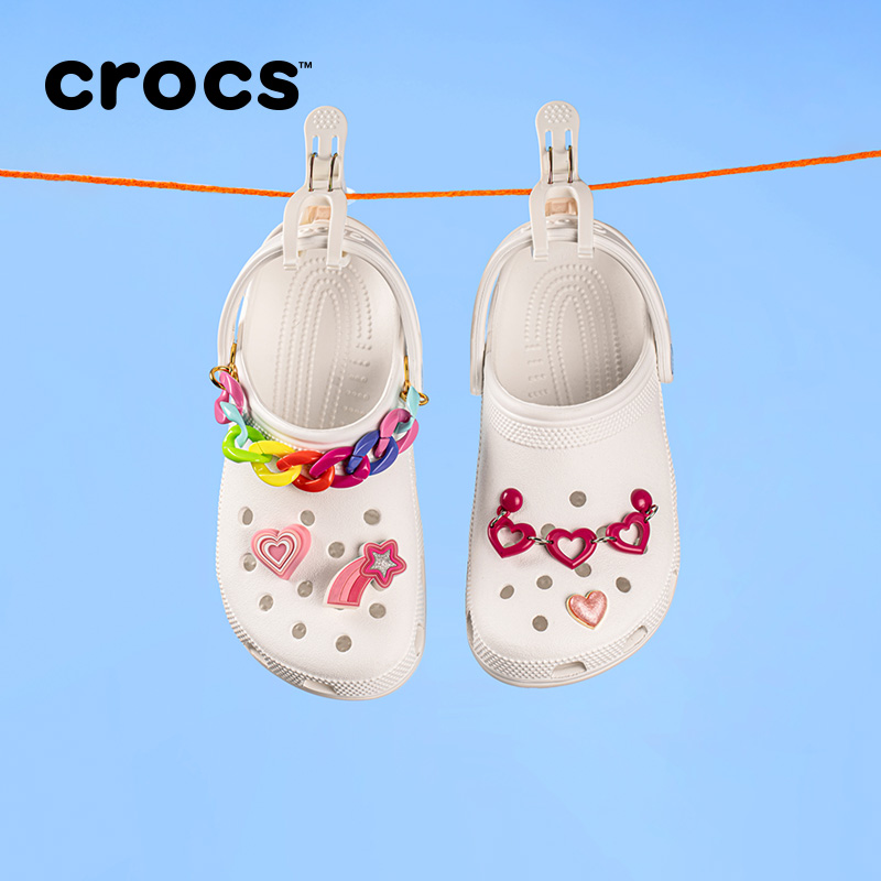 Crocs智必星配件洞洞鞋花